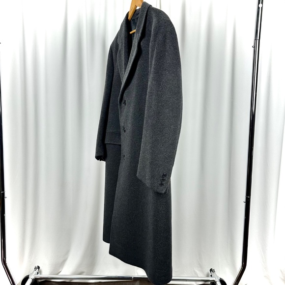 Vintage 50' 60’s ‘James Street’ Long Wool and Cashmere Peacoat in Grey - M/L - Picture 12 of 13